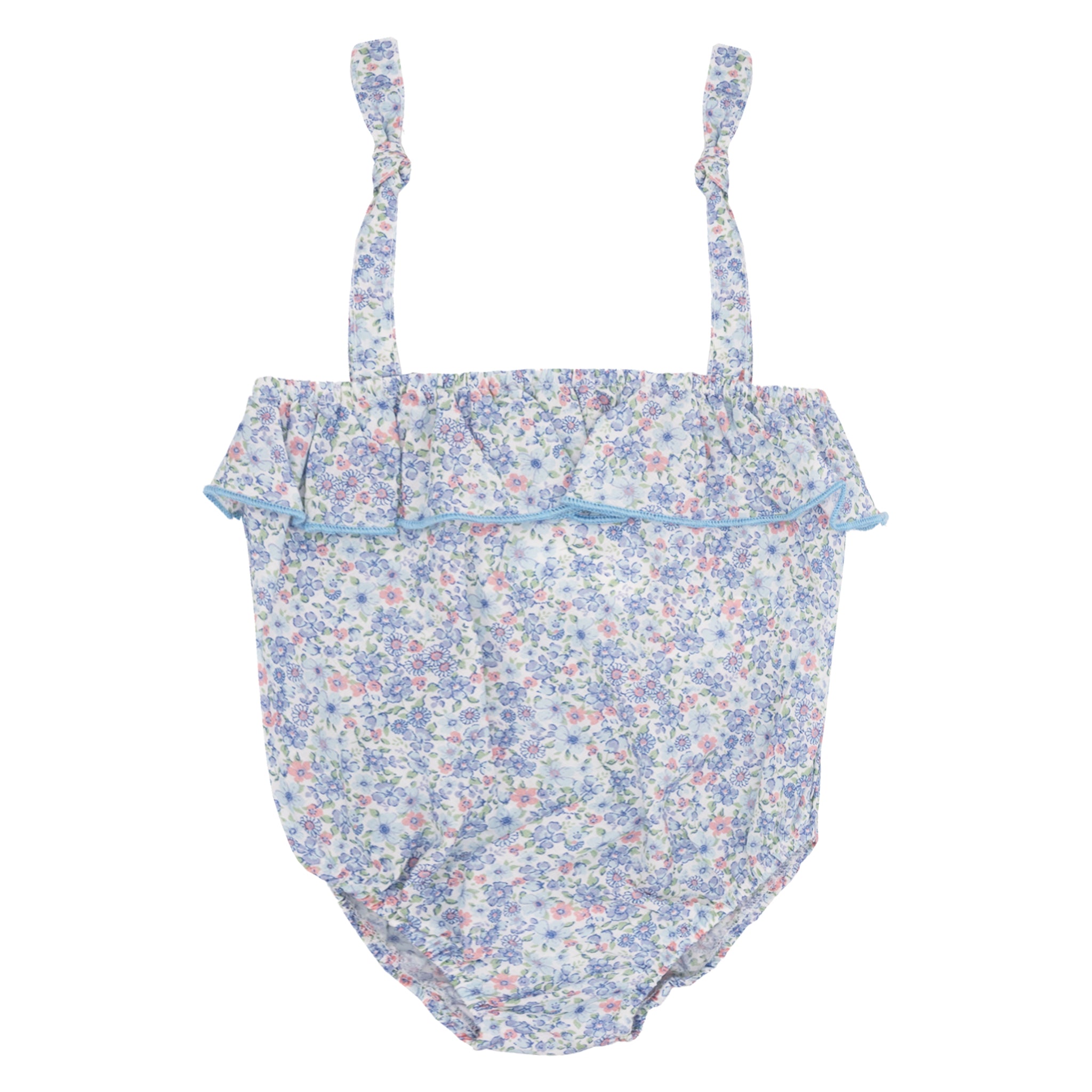 One-Piece - Light Blue Flowers