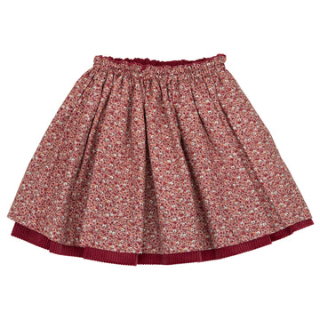 Giuditta Double Skirt - Cherry