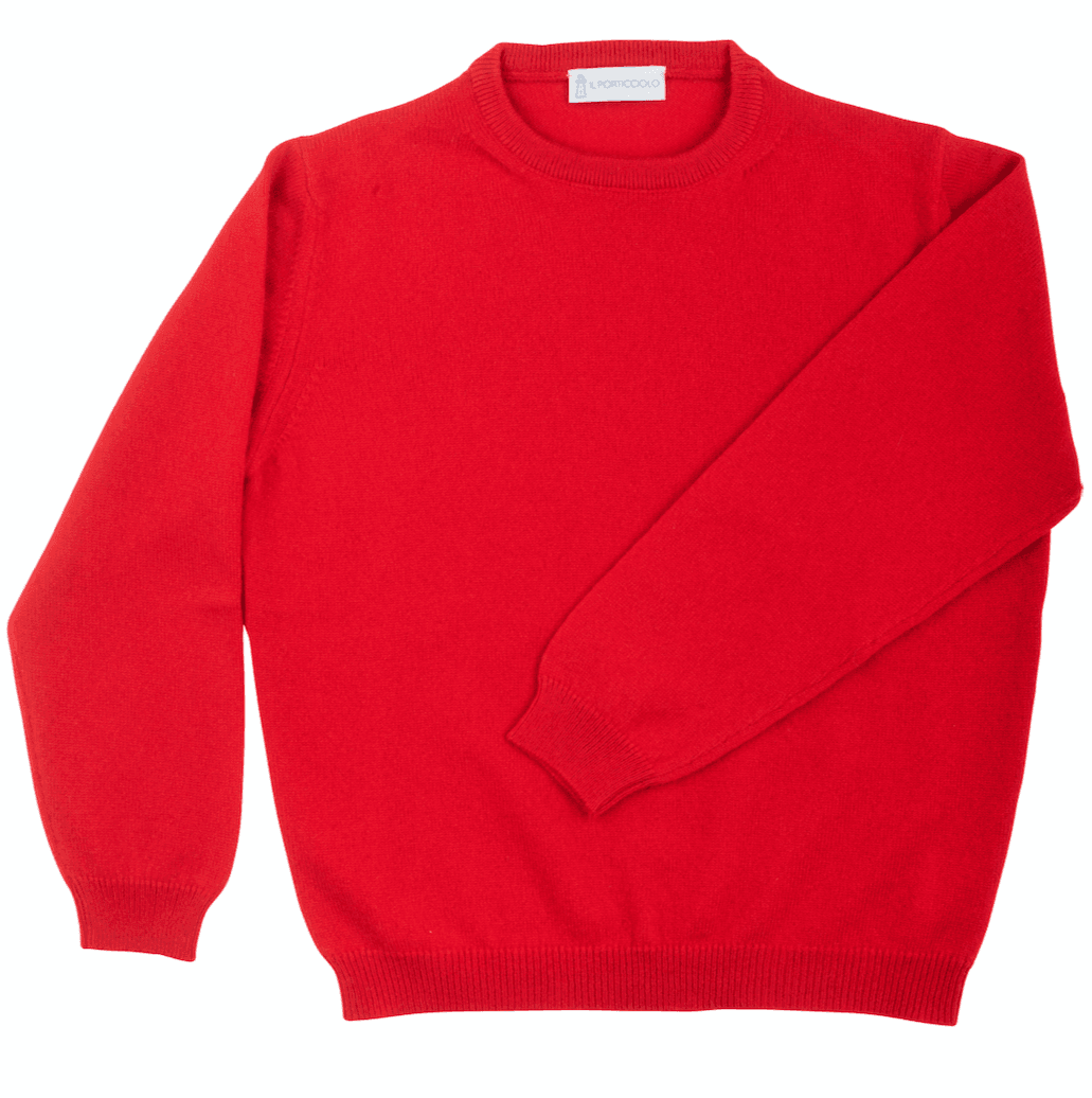 Red cashmere jumper on sale uk