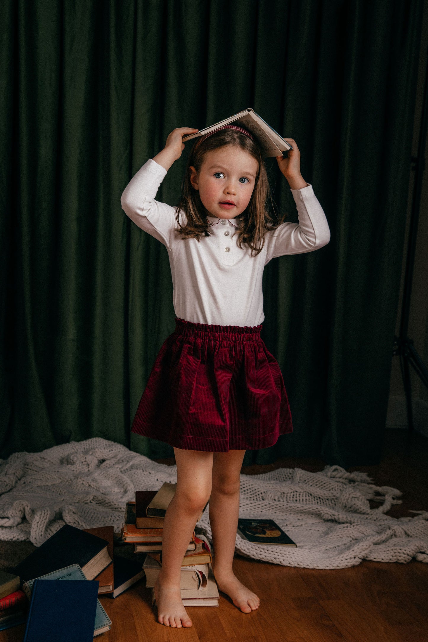 Sefora Velvet Skirt - Bordeaux