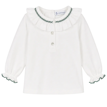 Girl Smock Polo - Green