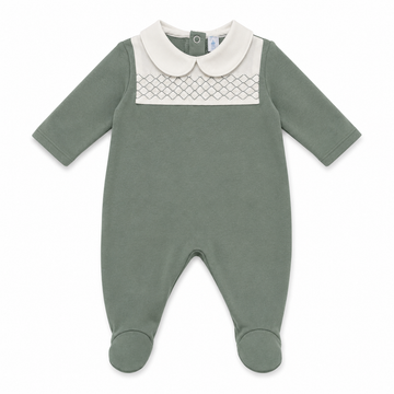Jersey Smock Onesie - Green