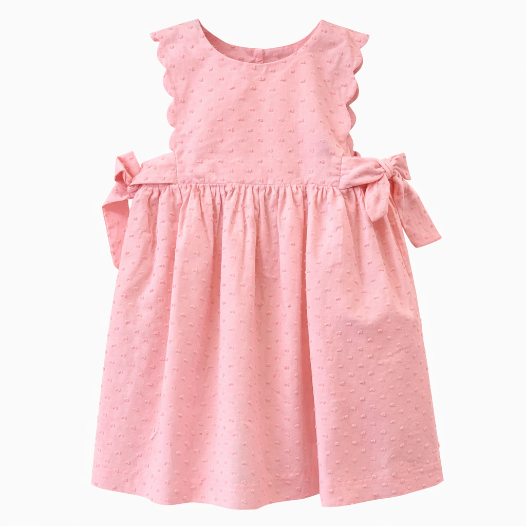 Caramella Dress - Plumetis Pink
