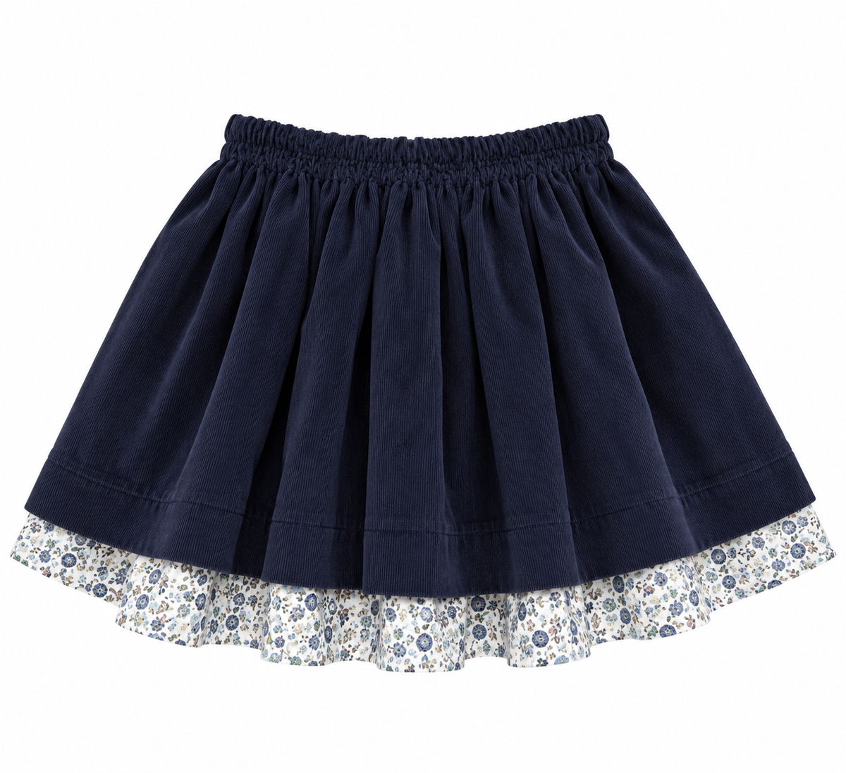 Giuli Double Skirt - Blue Flowers