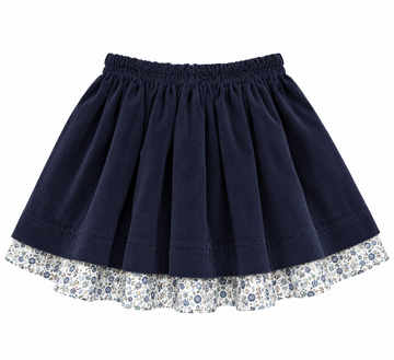 Giuli Double Skirt - Blue Flowers