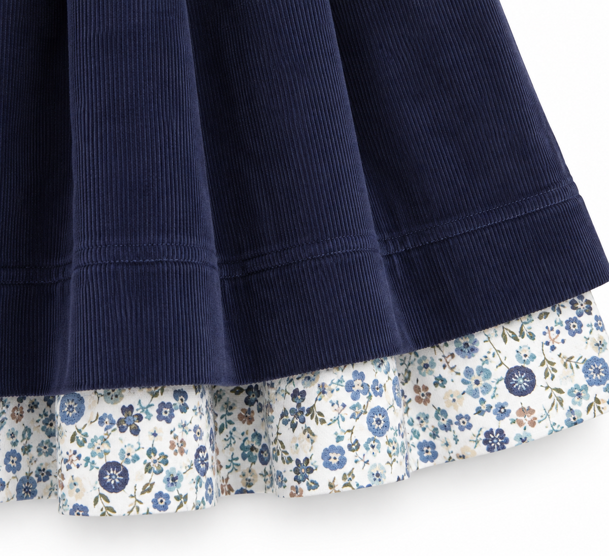 Giuli Double Skirt - Blue Flowers