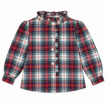 Girl Shirt - Red Tartan