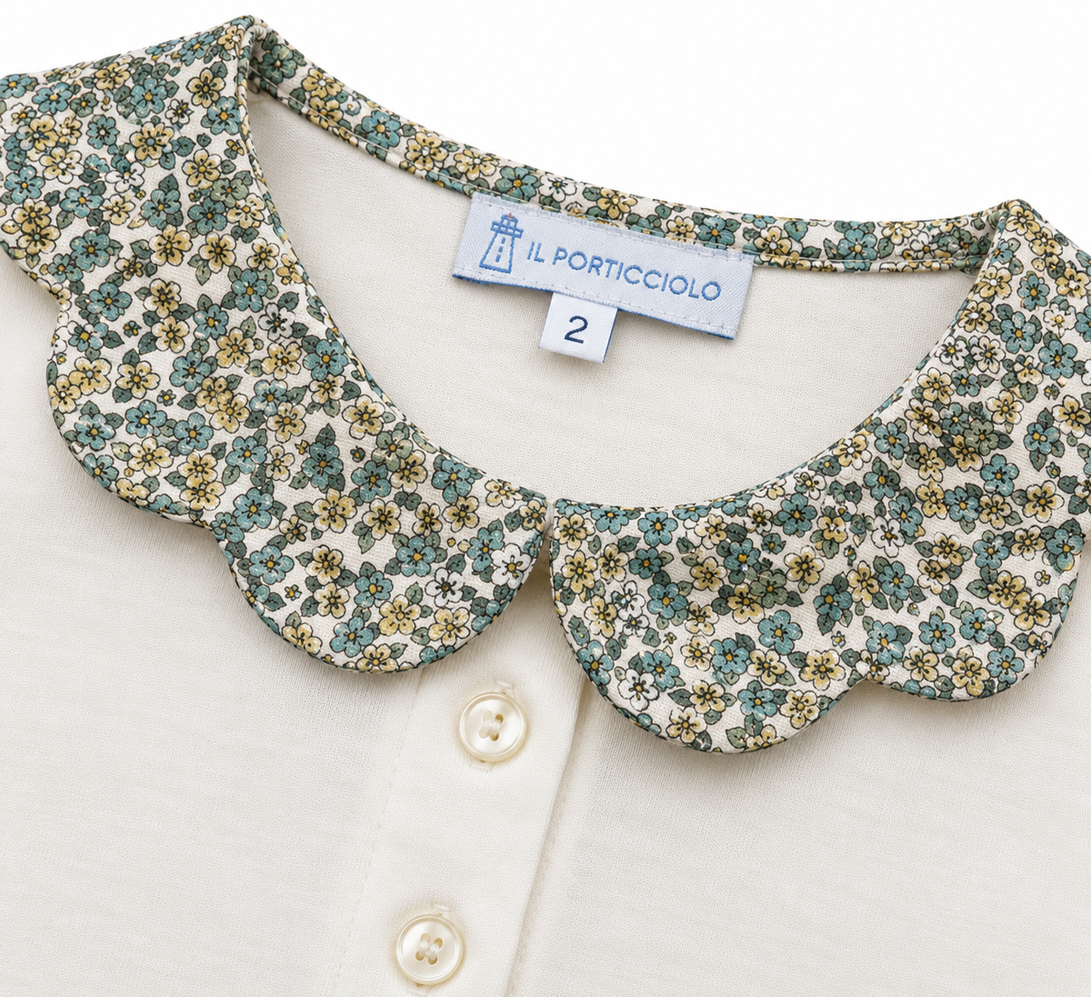 Giuli Polo - Beige & Green Flowers