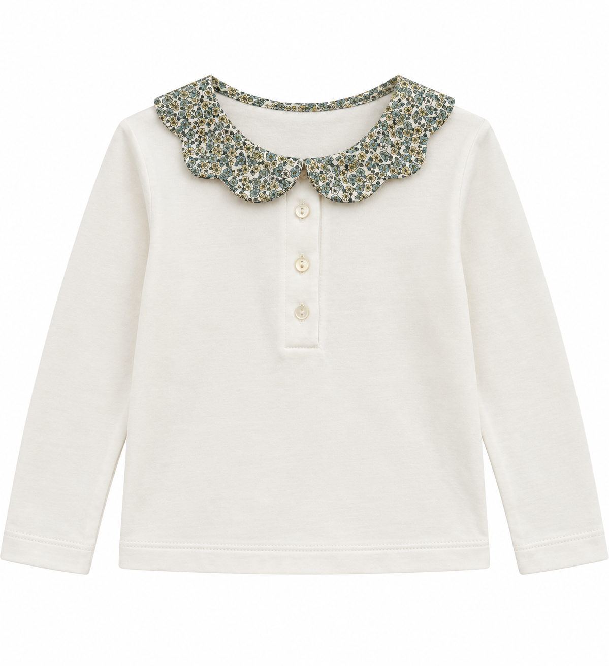 Giuli Polo - Beige & Green Flowers