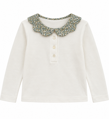 Giuli Polo - Beige & Green Flowers