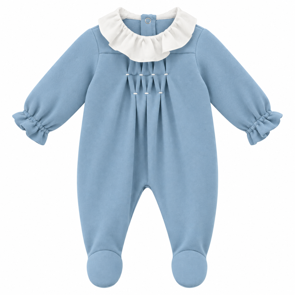 Baby Onesie Smock - Light Blue