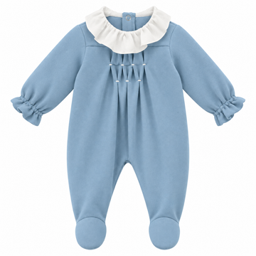 Baby Onesie Smock - Light Blue