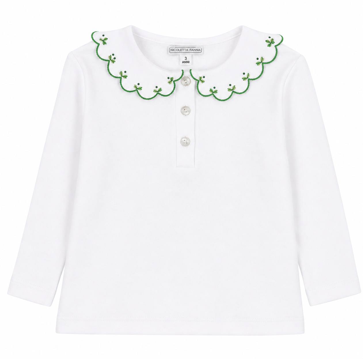 Asia Top - Green Flowers