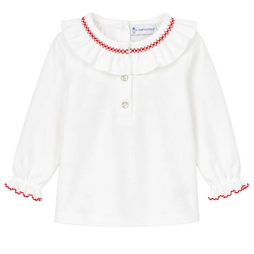 Girl Smock Polo - Red