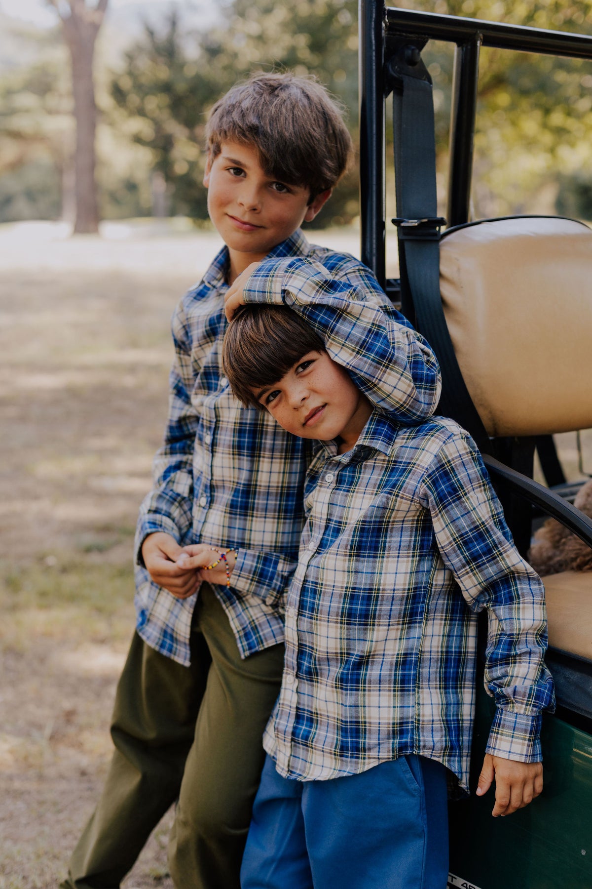 Boy Shirt - Blue Tartan
