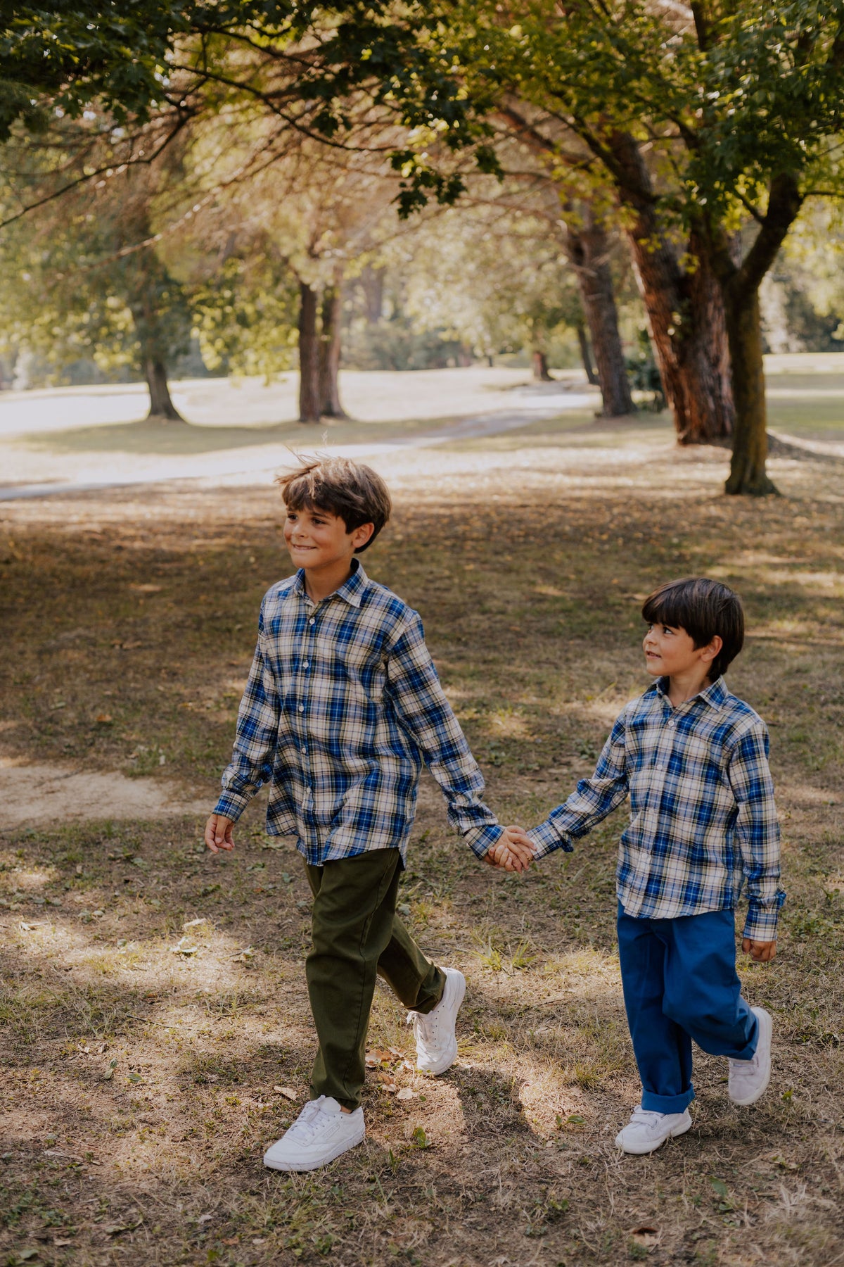 Boy Shirt - Blue Tartan