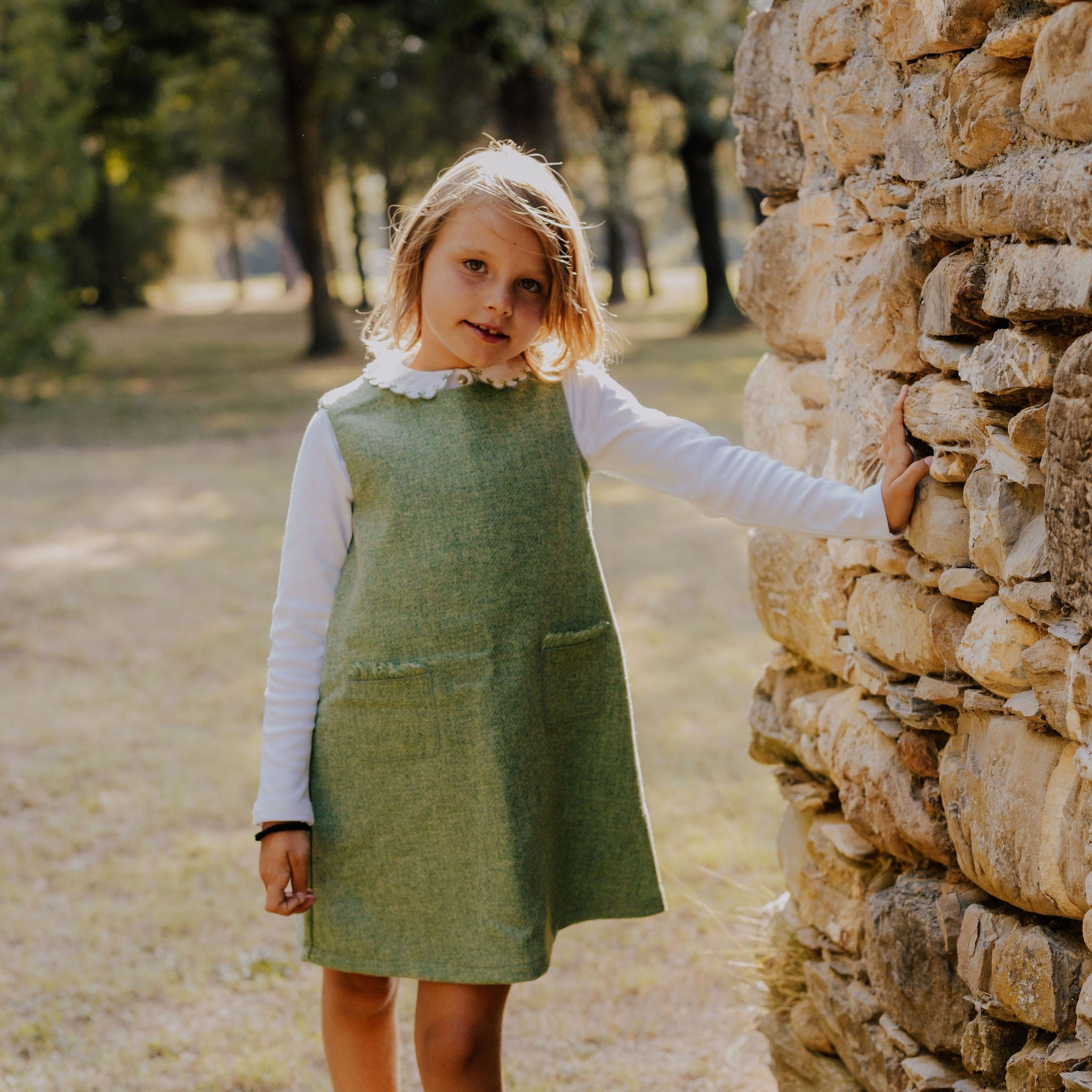 Sveva Tweed Dress - Green