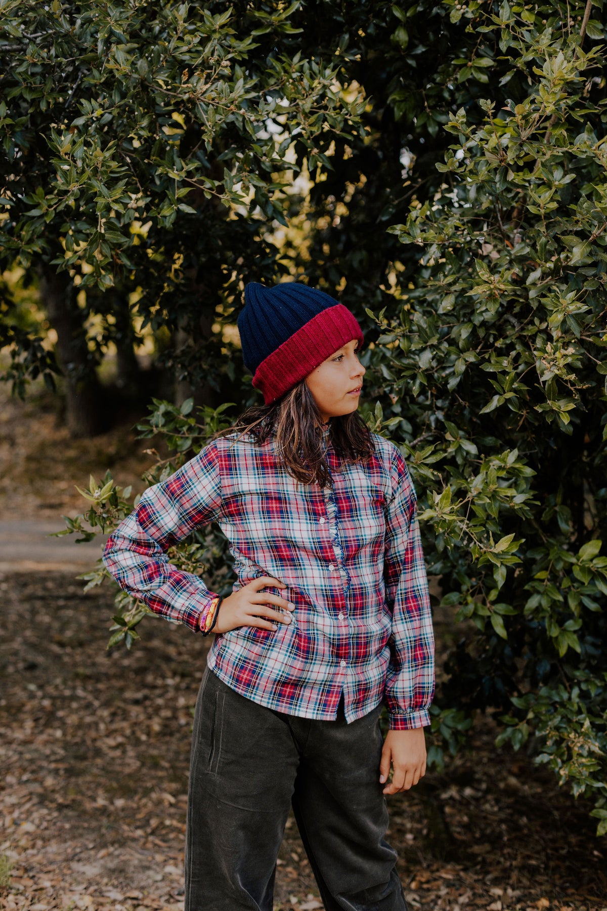 Girl Shirt - Red Tartan