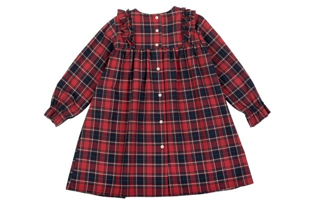 Alessandra Dress - Red and Blue Tartan