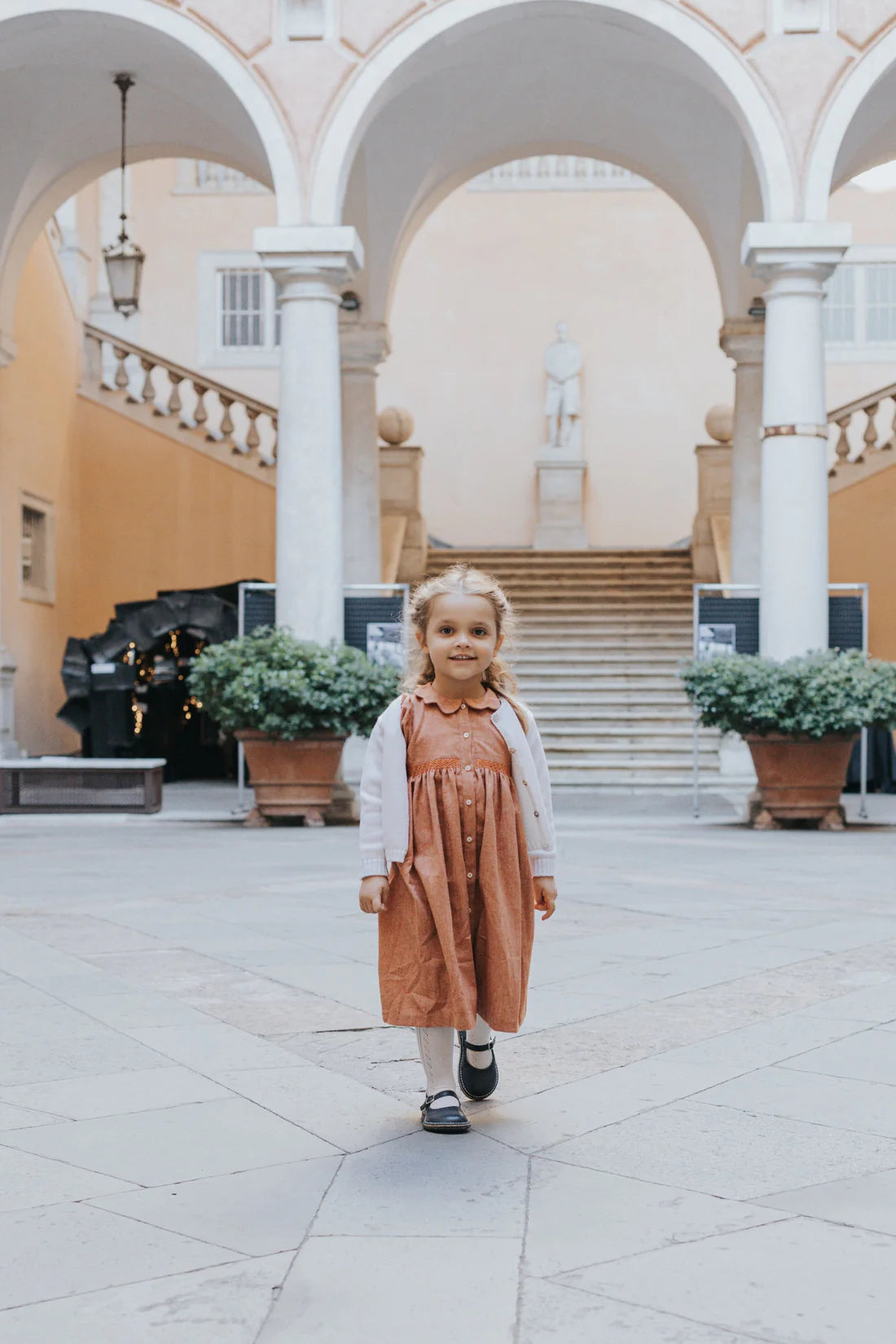 Herringbone Dress - Orange
