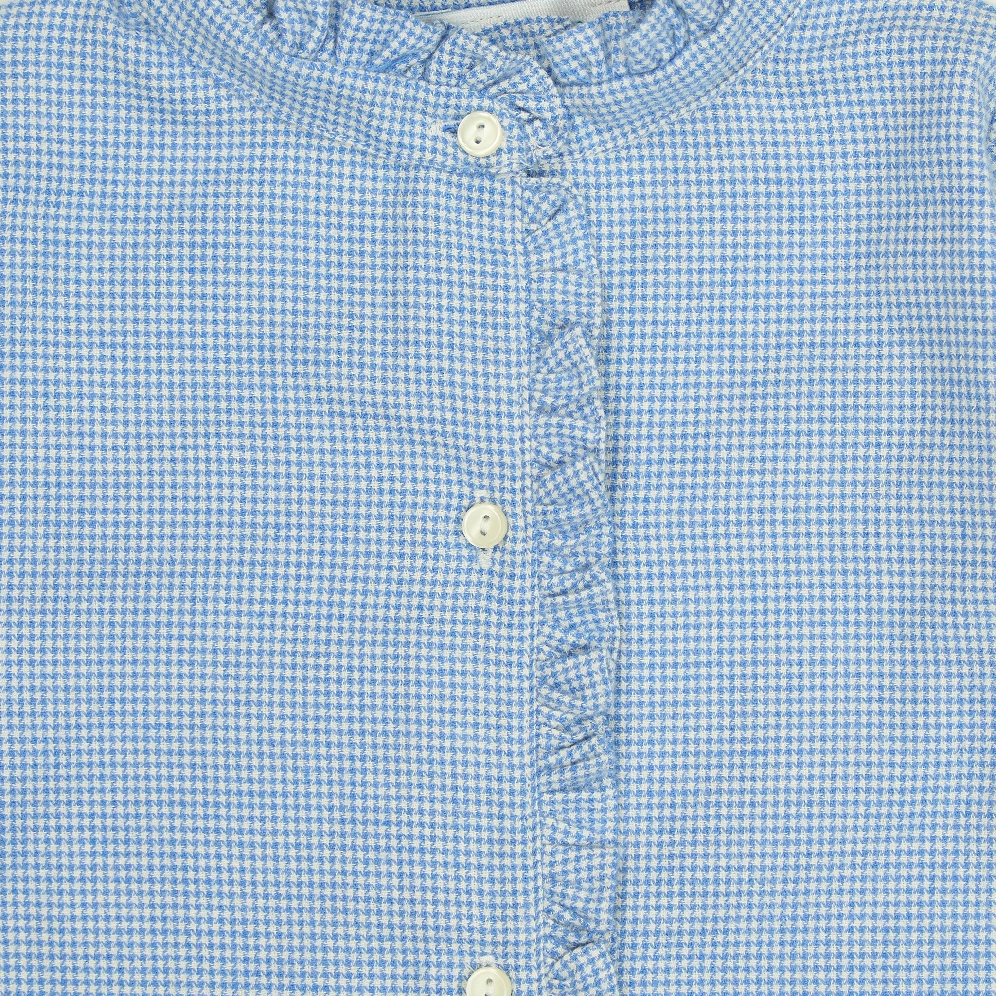 Girl Shirt Flanella - Light Blue Nailhead