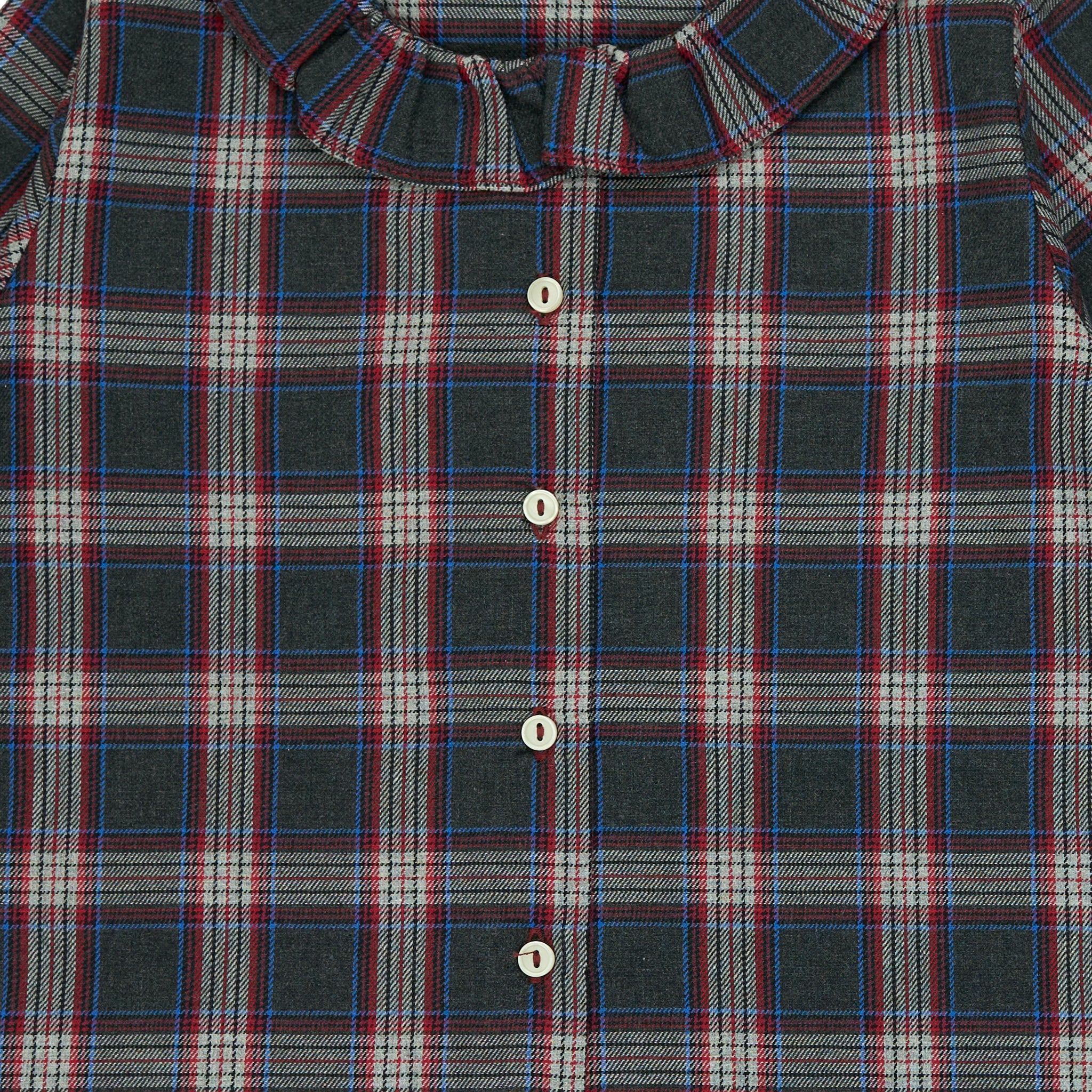 Girl Shirt - Grey Tartan