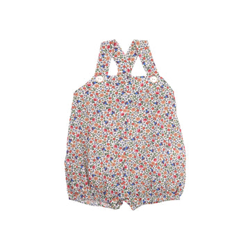 Beatrice Romper - Orange and Blue