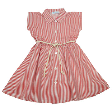 Corda Dress - Stripes Red