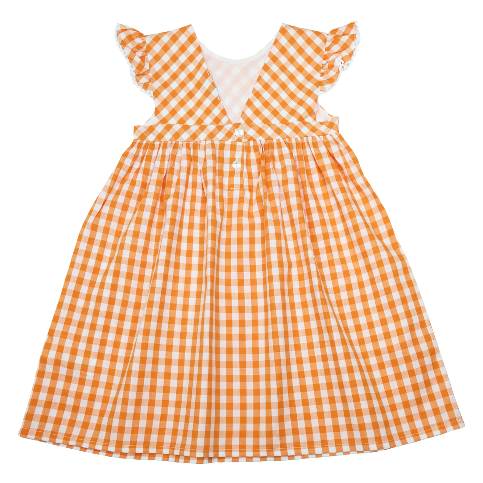 Vichy Dress - Orange
