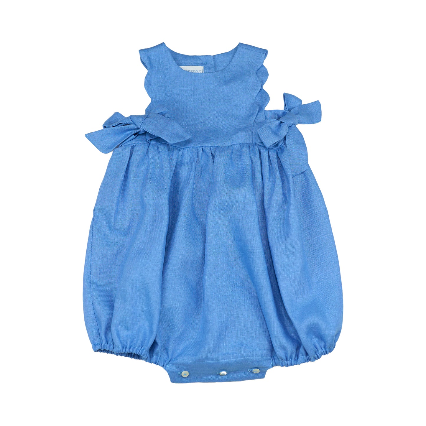 Caramella Romper - Light Blue Linen