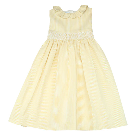 Smock Dress - Yellow Stripes