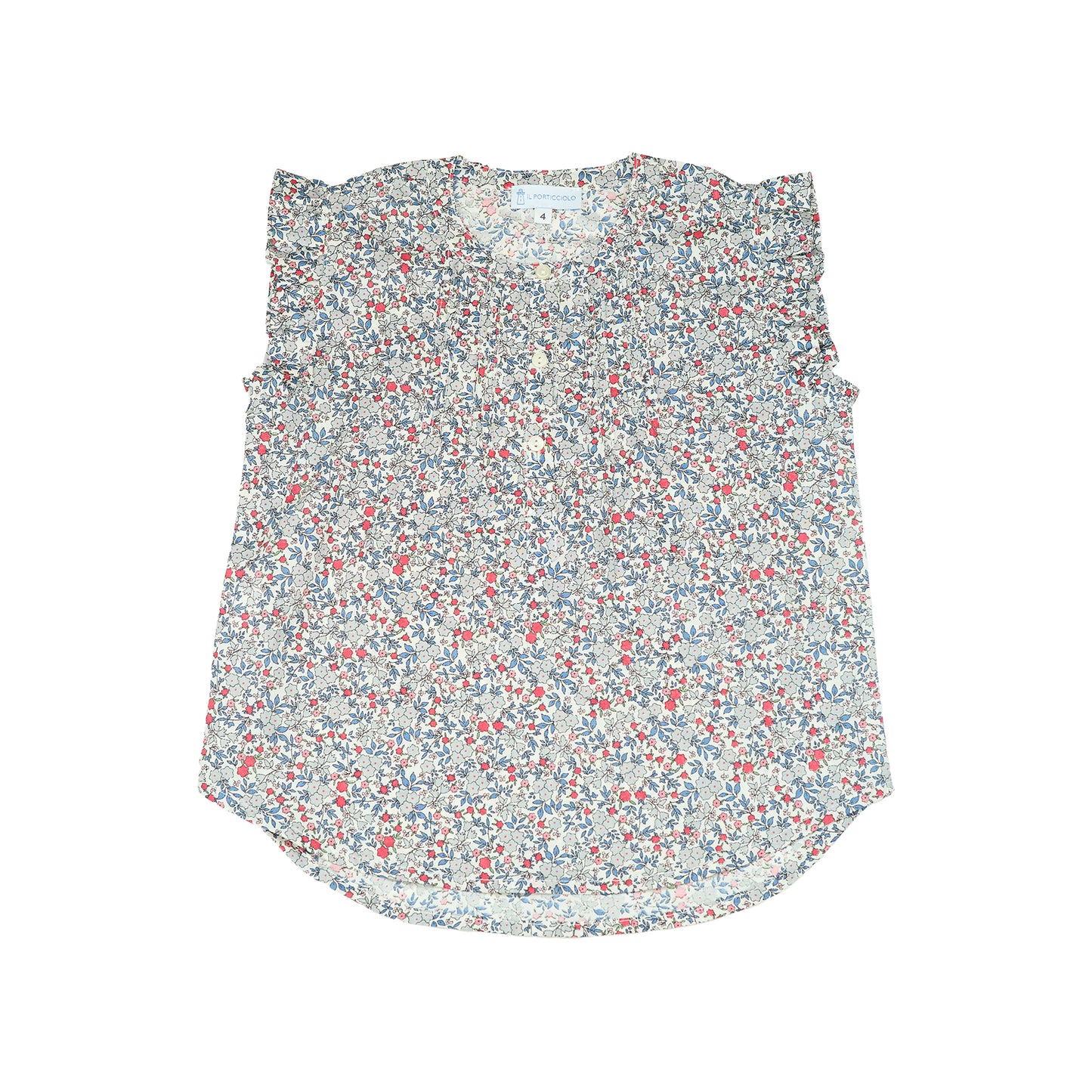 Lilly Shirt - Grey Flowers