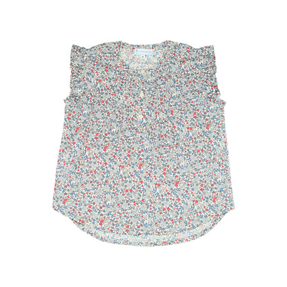 Lilly Shirt - Grey Flowers