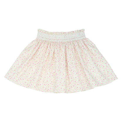 Smock Skirt - Pink Flowers