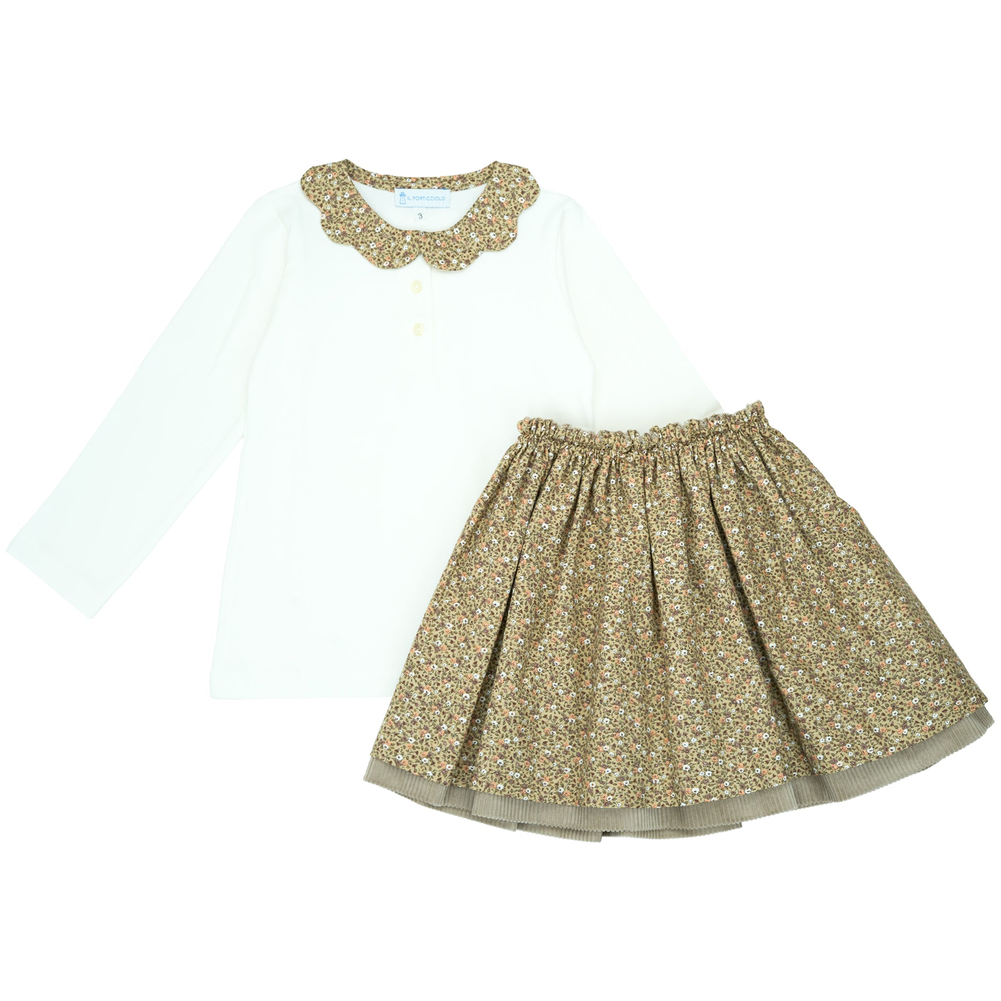 Giuditta Double Skirt - Beige