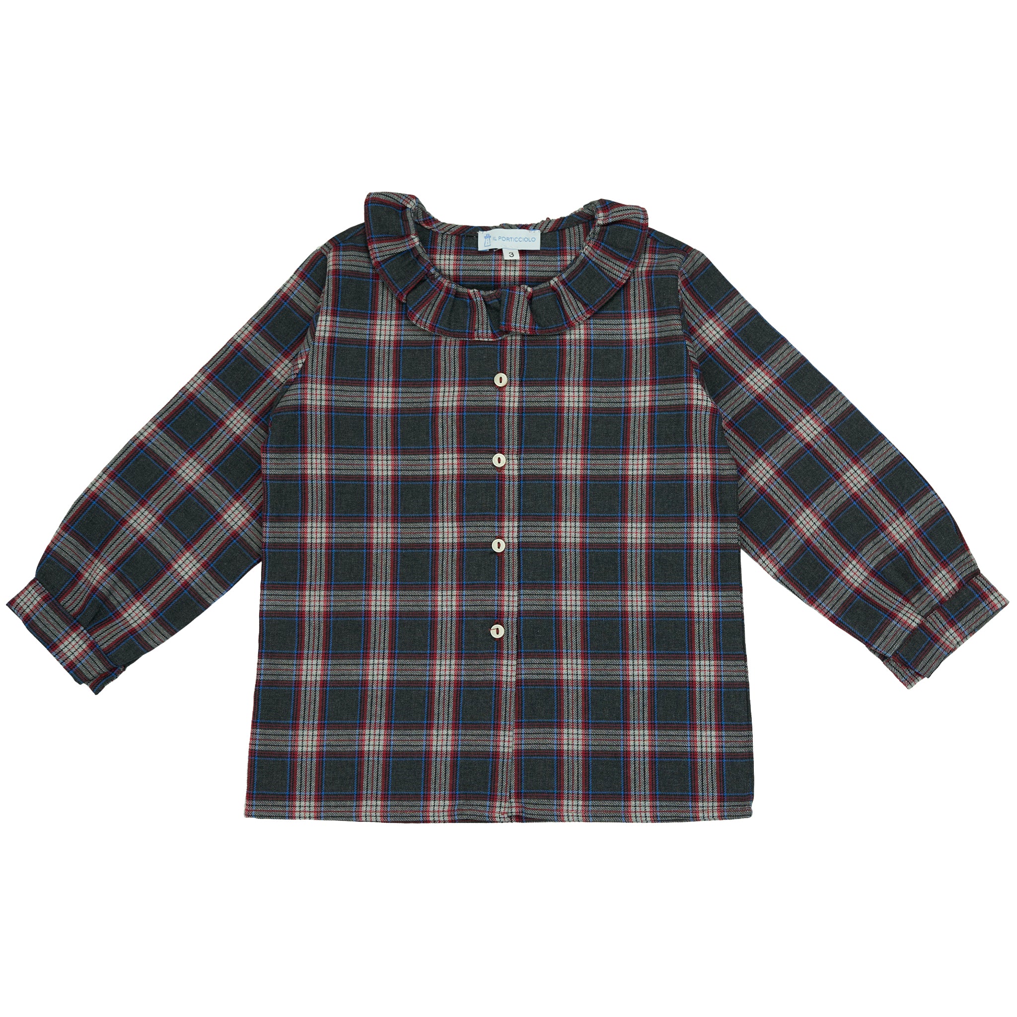 Girl Shirt - Grey Tartan