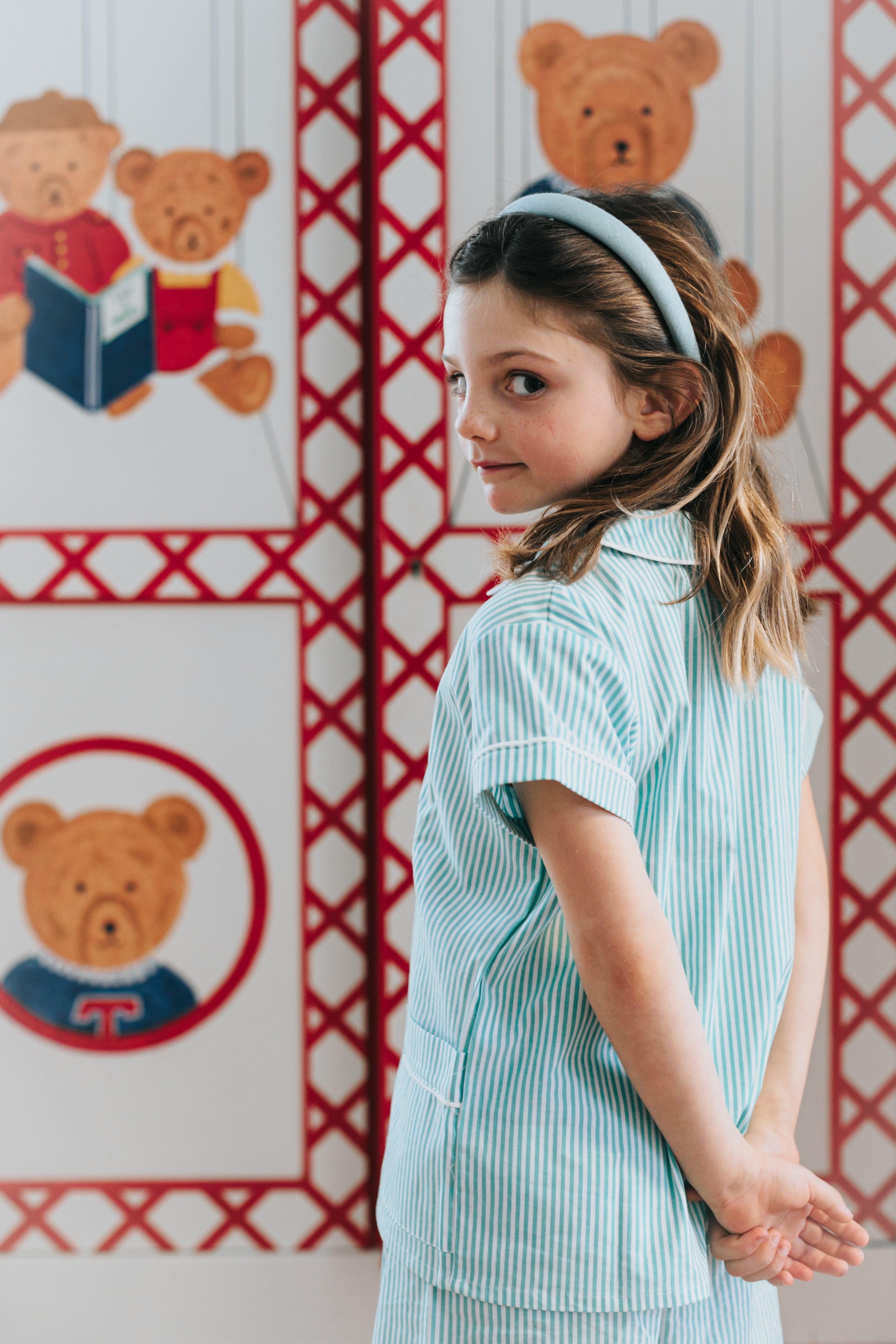 PJ - Unisex Water Green Stripes