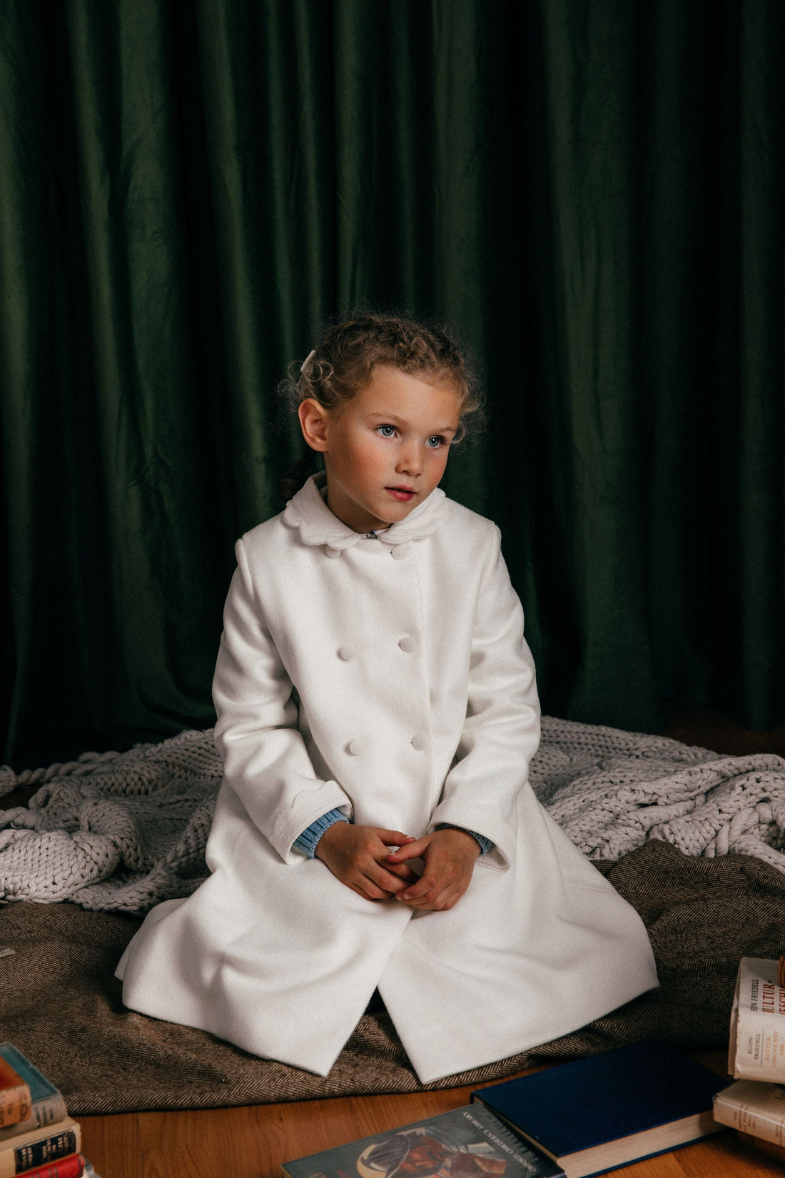 White coat on a white background