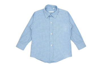 Boy Shirt Flanella - Light Blue Nailhead